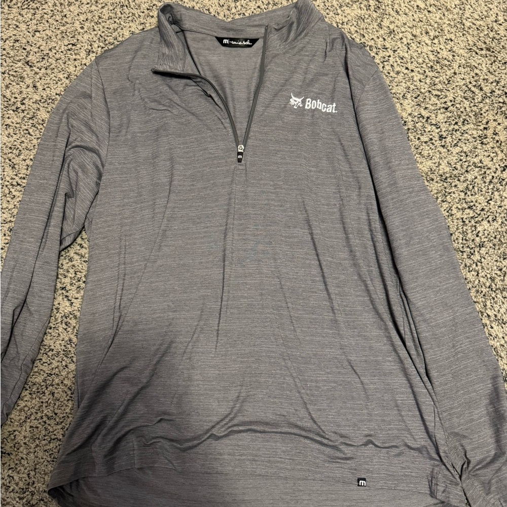 Travis Mathew Gray Quarter-Zip Pullover